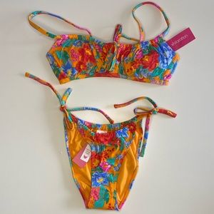 NWT Xhilaration Floral High Waisted Bikini Set size small